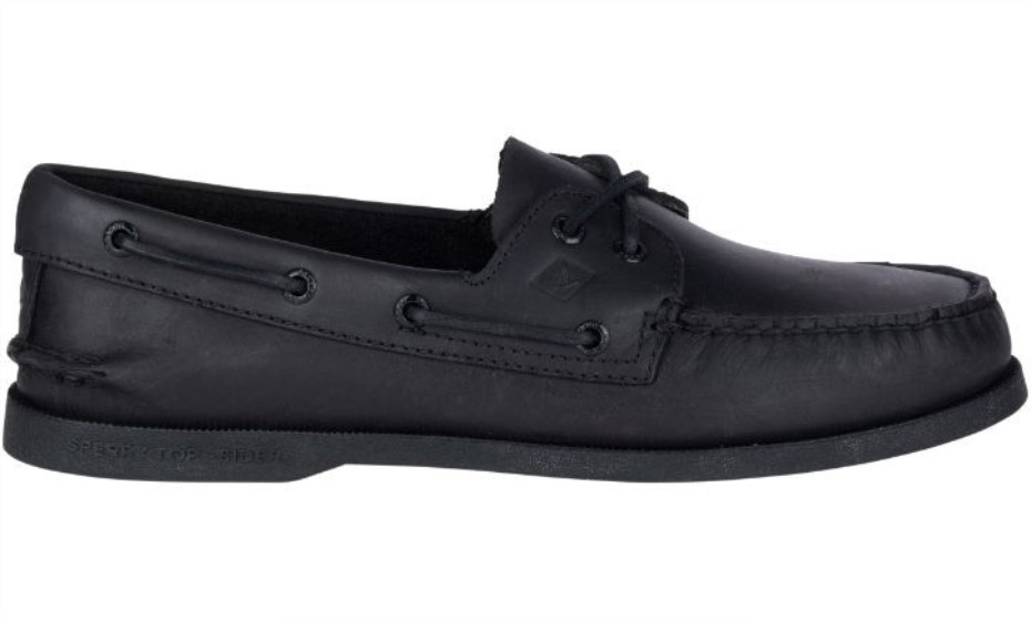 Náutico De Hombre Original Auténtico Con 2 Ojales Sperry Negro
