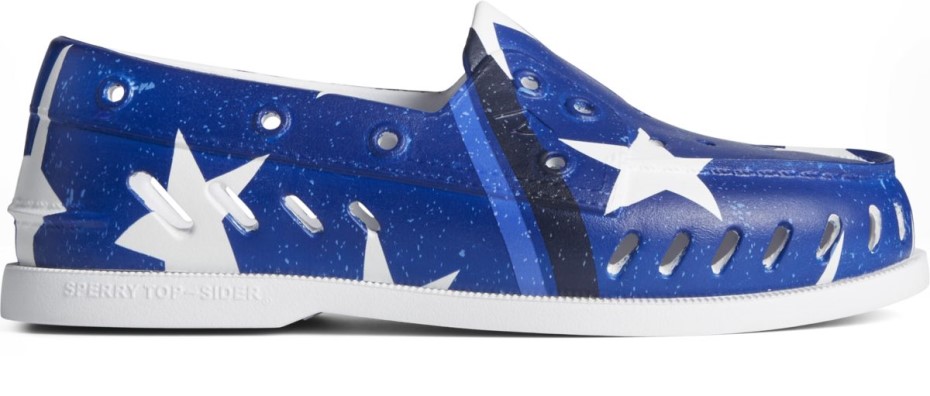 Zapatilla Náutica Americana Float Original Autentica Sperry Rojo Blanco Azul