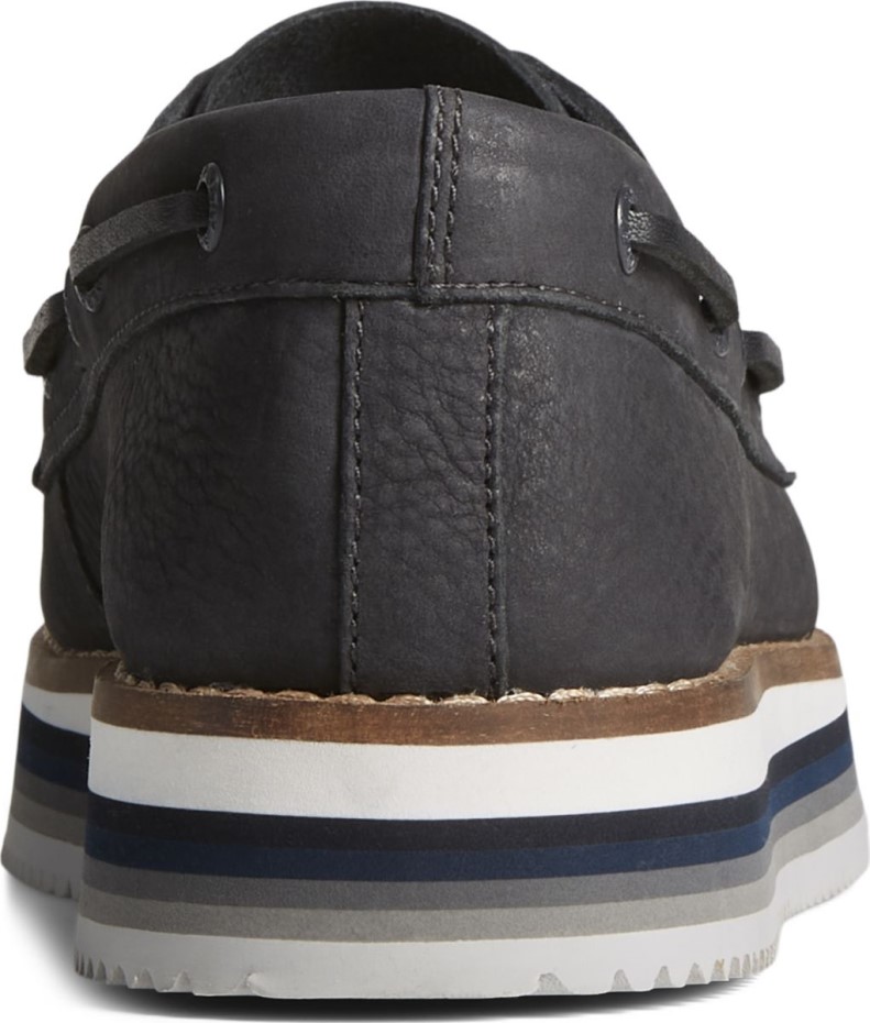 Náutico Apilado Original Auténtico Negro Sperry