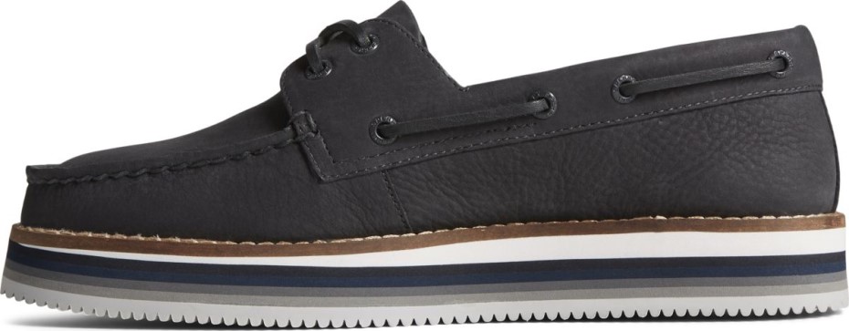 Náutico Apilado Original Auténtico Negro Sperry