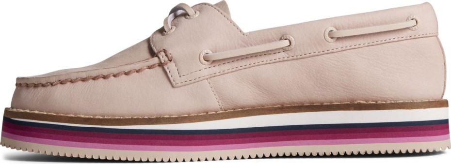Zapato Náutico Apilado Original Auténtico Sperry Rose