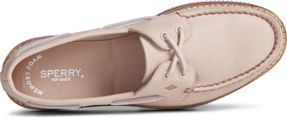 Zapato Náutico Apilado Original Auténtico Sperry Rose