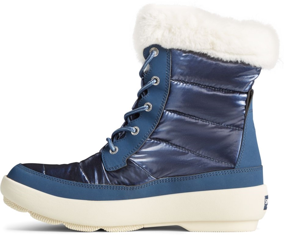 Bota De Nailon Con Brillo Bearing Plushwave Azul Marino Sperry