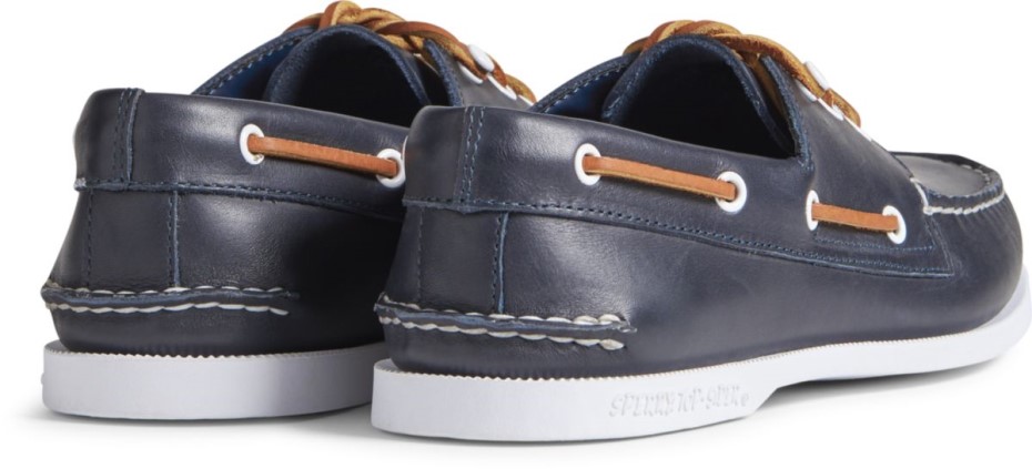 Náutico De Piel Con 3 Ojales Original Auténtico Cloud Azul Marino Sperry