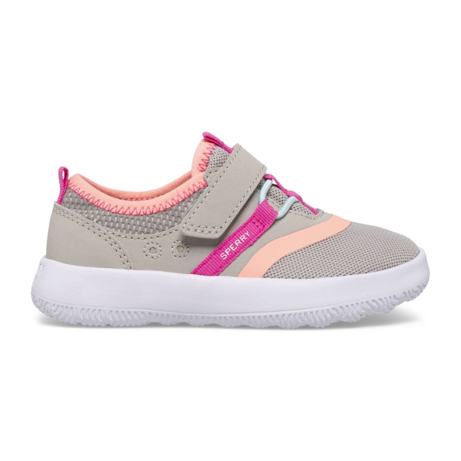 Zapatilla Junior Coast Break Gris Sperry Rosa