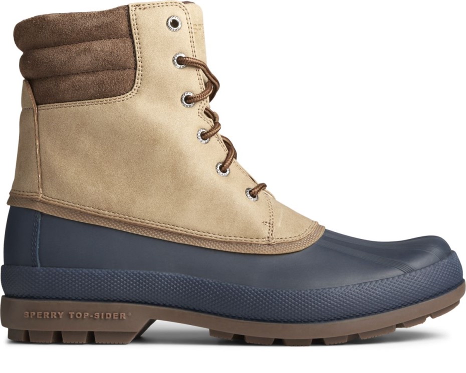 Bota De Pato De Bahía Fría Thinsulate Sperry Taupe Azul Marino