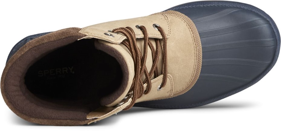 Bota De Pato De Bahía Fría Thinsulate Sperry Taupe Azul Marino