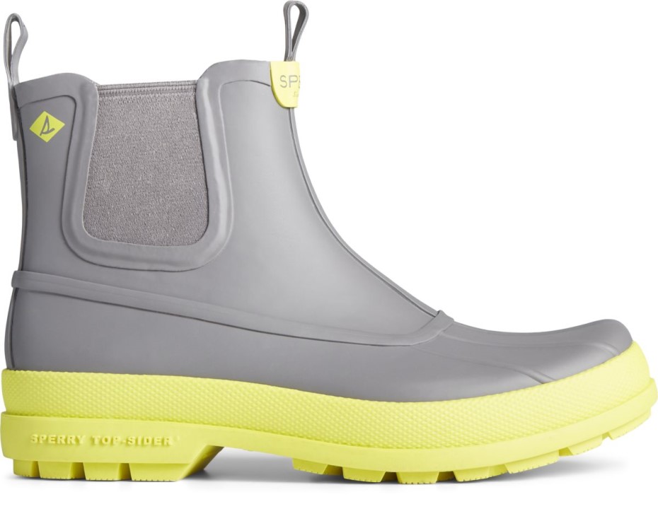 Botas Chelsea De Goma Cold Bay Gris Amarillo Sperry