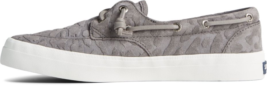 Zapatilla De Deporte Crest Boat Cheetah Suede Gris Sperry
