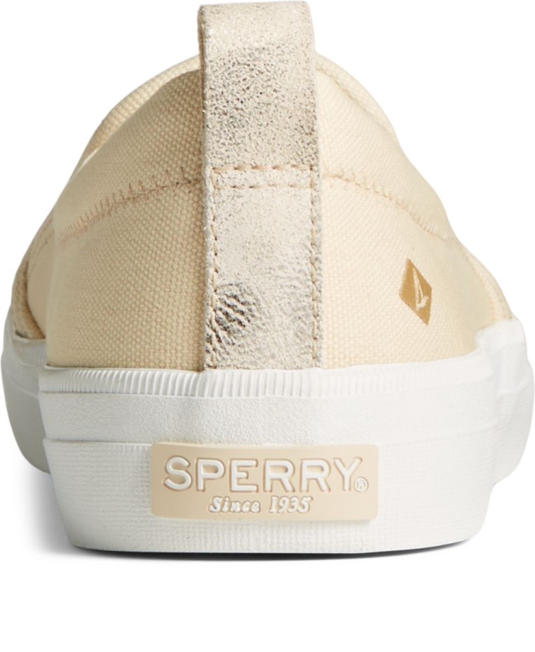 Crest Twin Gore Camo Cuero Metalizado Slip On Zapatillas Sperry Marfil