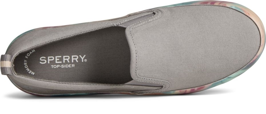 Zapatilla Con Plataforma Crest Twin Gore Floral Gris Sperry