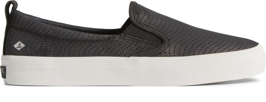 Sneaker Perforada Crest Twin Gore Leather Wave Sperry Negro
