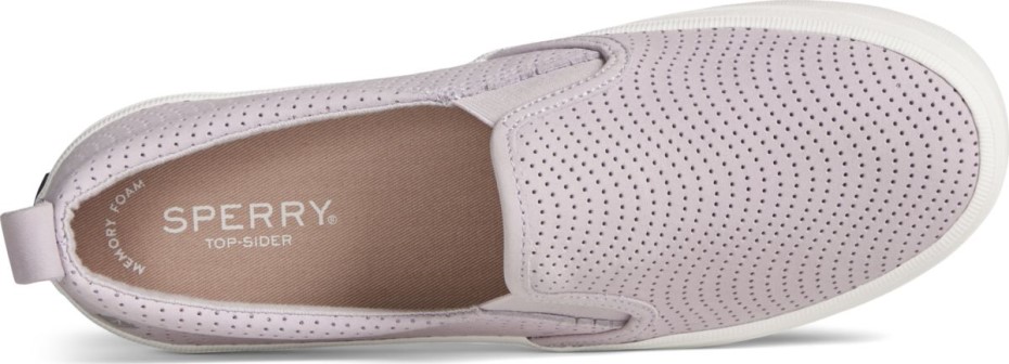 Zapatilla Perforada Crest Twin Gore Leather Wave Sperry Lila