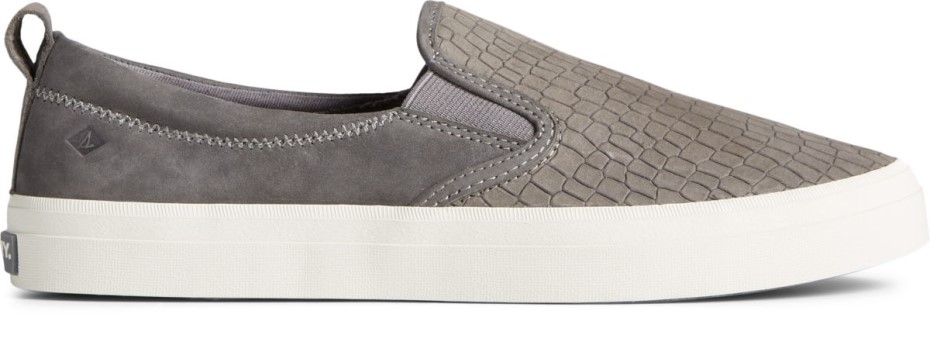 Crest Twin Gore Plushwave Piel De Serpiente Sin Cordones En Zapatillas Gris Sperry