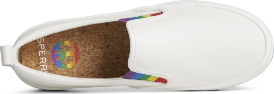 Zapatilla Sin Cordones Crest Twin Gore Platform Pride Sperry White