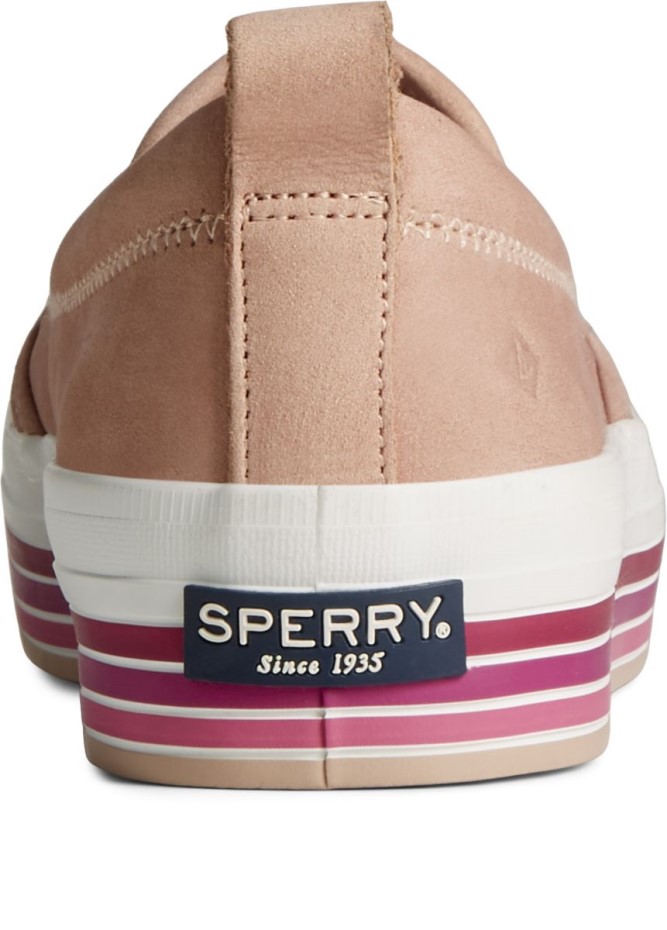 Crest Twin Gore Plataforma Raya Slip On Zapatilla Rosa Sperry