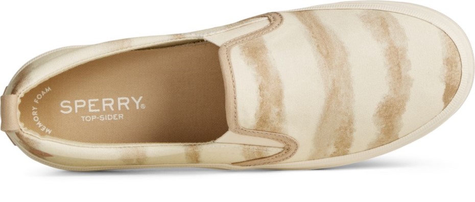 Crest Twin Gore Tie Dye Stripe Sneaker Taupe Sperry