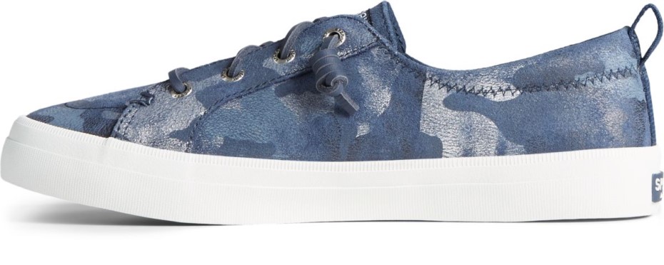 Crest Vibe Camo Metallic Leather Sneaker Sperry Navy
