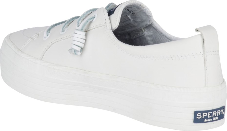 Crest Vibe Plataforma Cuero Sneaker Sperry Blanco