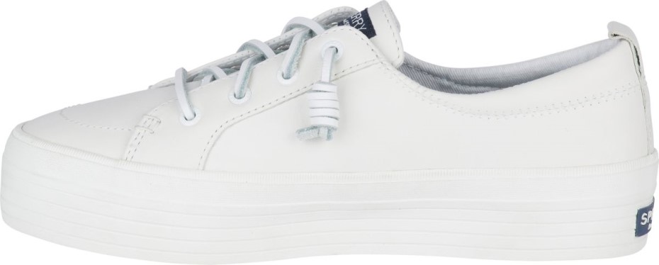 Crest Vibe Plataforma Cuero Sneaker Sperry Blanco