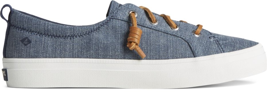 Zapatilla Con Rayas Textiles Crest Vibe Azul Marino Sperry