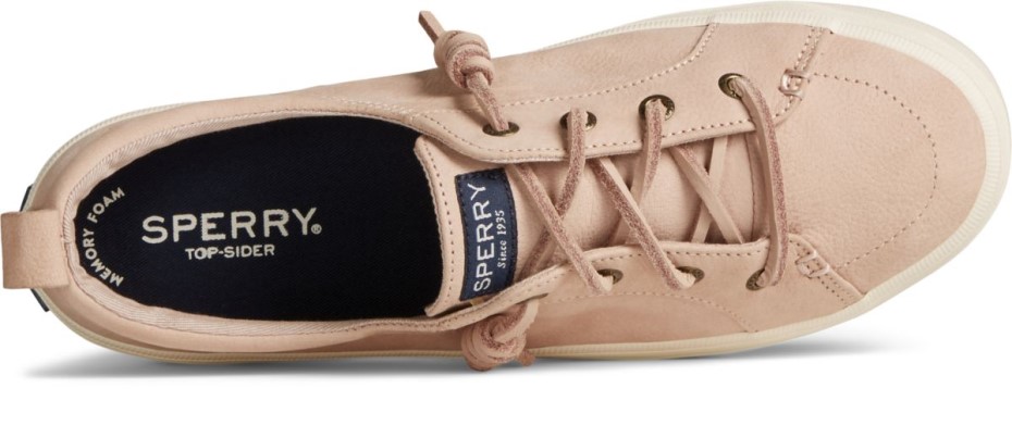 Zapatilla De Deporte Crest Vibe De Cuero Caído Rosa Sperry