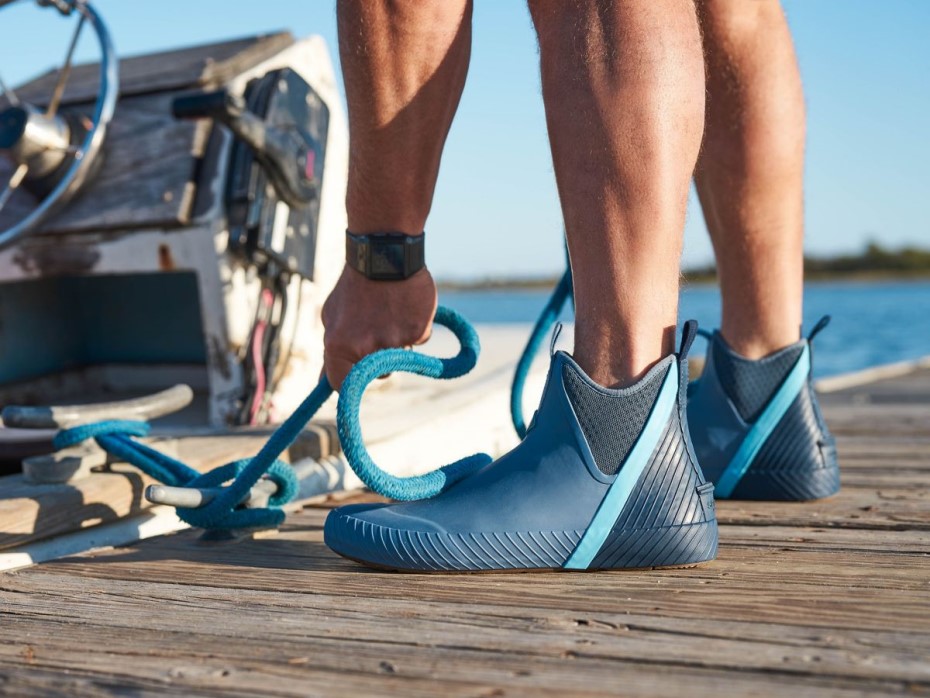 Bota De Cubierta De Agua Cortada Azul Sperry