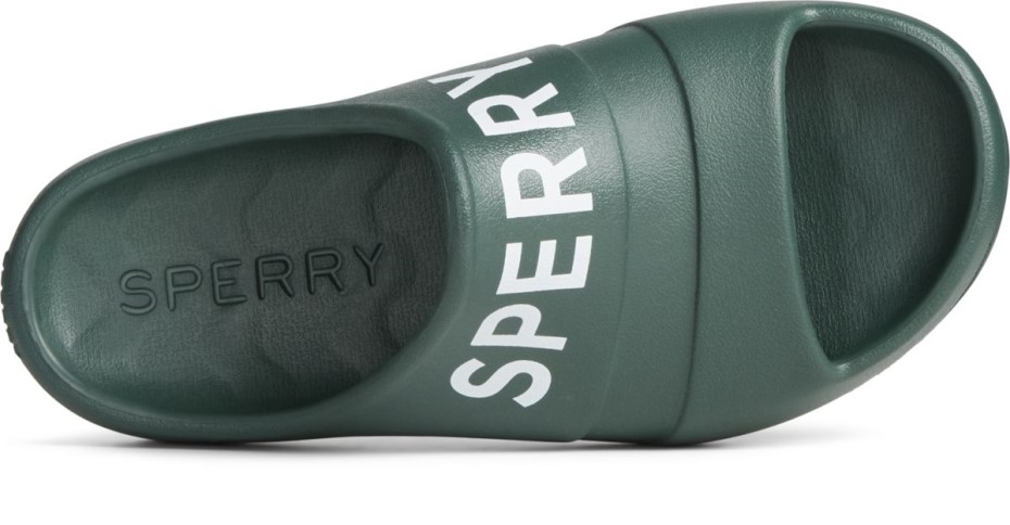 Sandalias Float Slide Logo Verde Sperry
