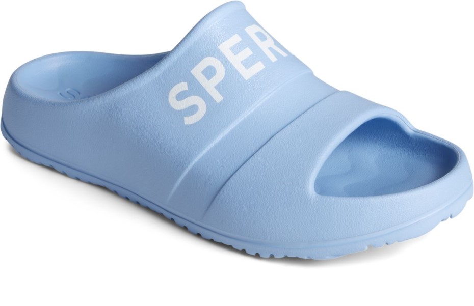 Sandalias Float Slide Logo Sperry Azul Claro