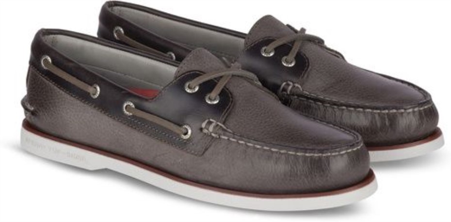 Copa Oro Auténtico Original Rivingston Zapato Náutico Gris Sperry