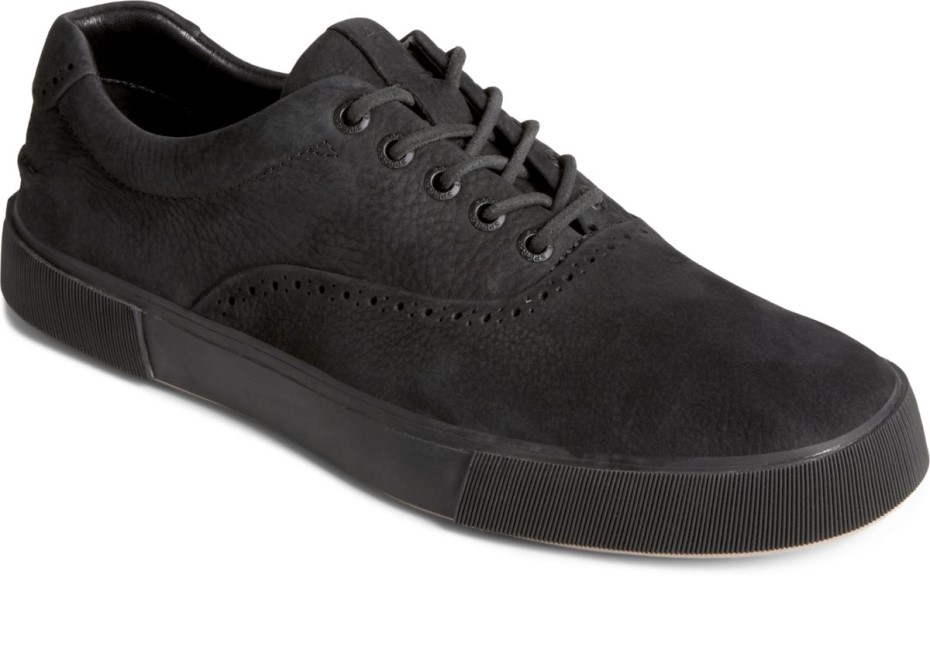 Copa De Oro Striper Plushwave Cvo Nubuck Zapatilla Sperry Negro