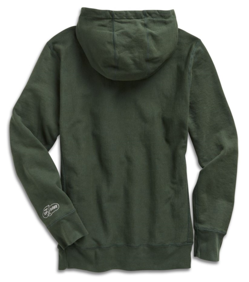 Hecho En EE. UU. Nube Algodón Sudadera Con Capucha Sperry Verde Oscuro