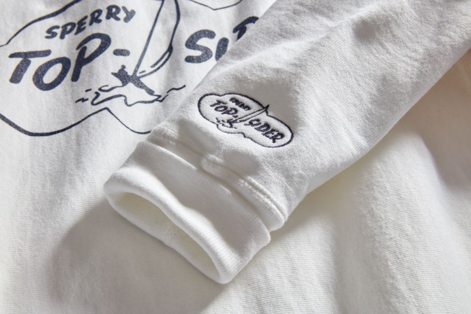 Sudadera Con Cuello Redondo Nube Made In Usa Blanco Sperry