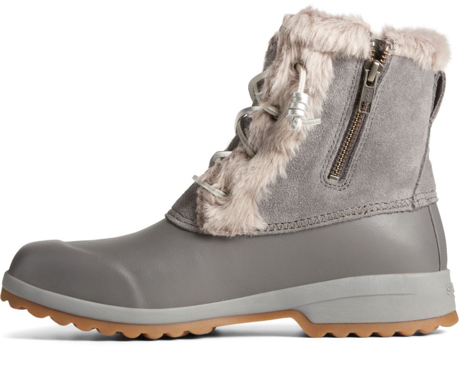 Bota De Nieve De Gamuza Marítima Thinsulate Gris Sperry