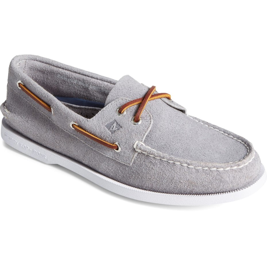 Náutico De Hombre A/o Con 2 Ojales Gris Sperry