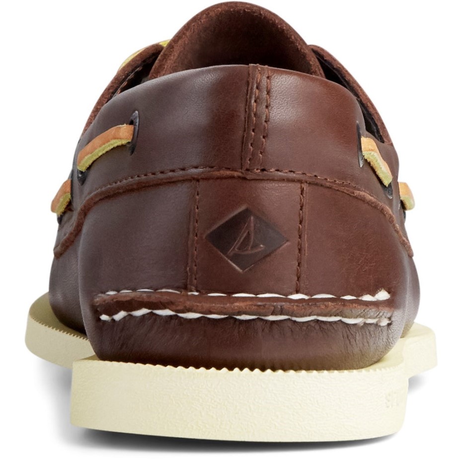 Náutico De Hombre En Piel Auténtica Original Marrón Sperry