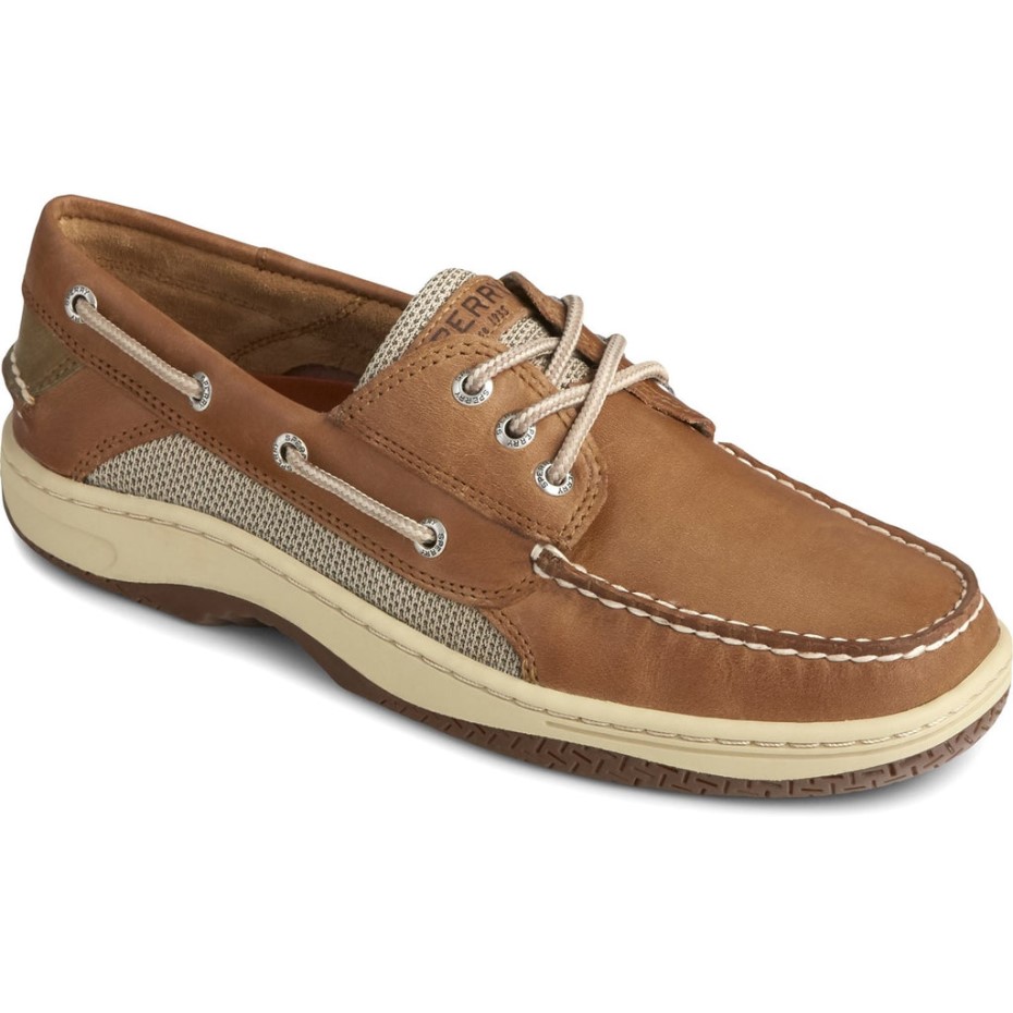 Náuticos Para Hombre Billfish Con 3 Ojales Marrón Oscuro Sperry