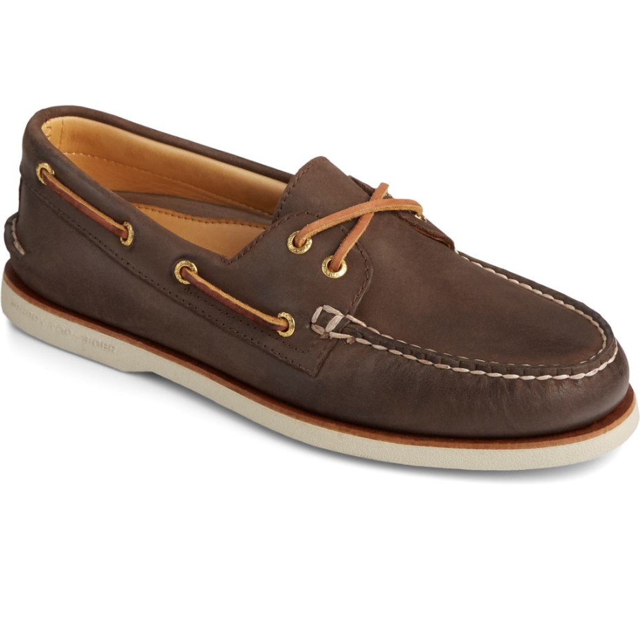 Náutico De Hombre Copa Oro Auténtico Original Marrón Sperry