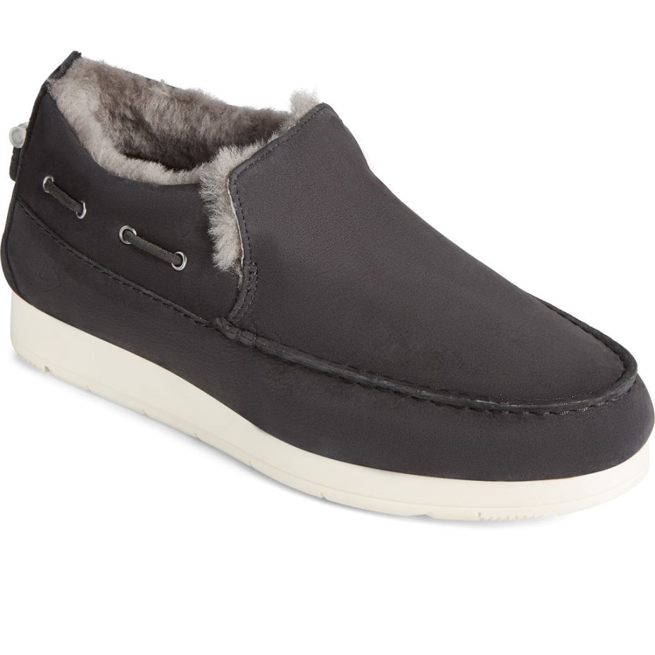 Moc-sider Hombre Invierno Slip On Zapatos Sperry Negro