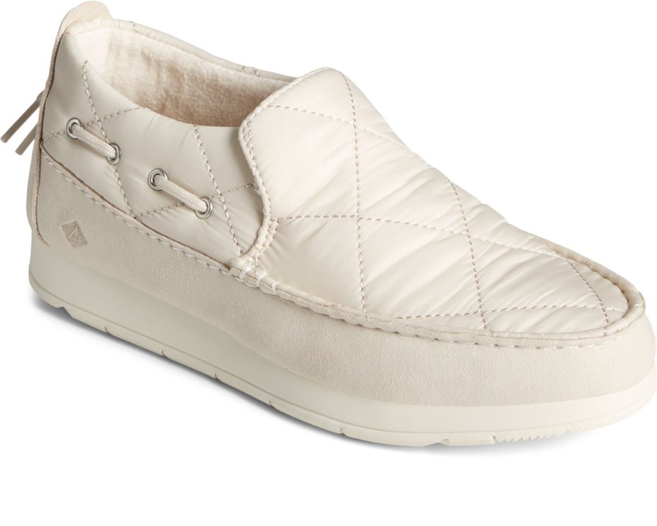 Slip De Nailon Moc-sider En Sperry Blanco