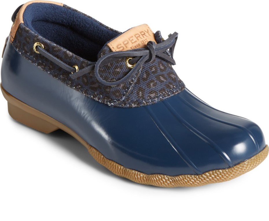 Bota De Pato De 1 Ojo De Guepardo De Agua Salada Azul Marino Sperry