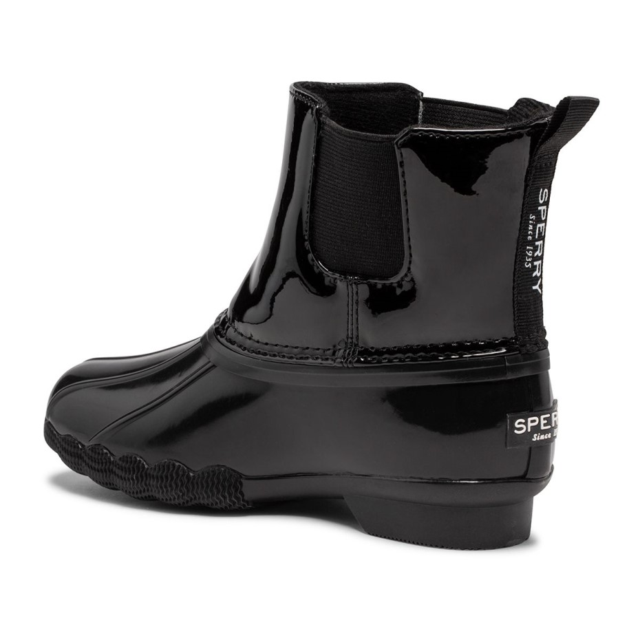 Botas De Agua Salada Chelsea Jr Sperry Negro