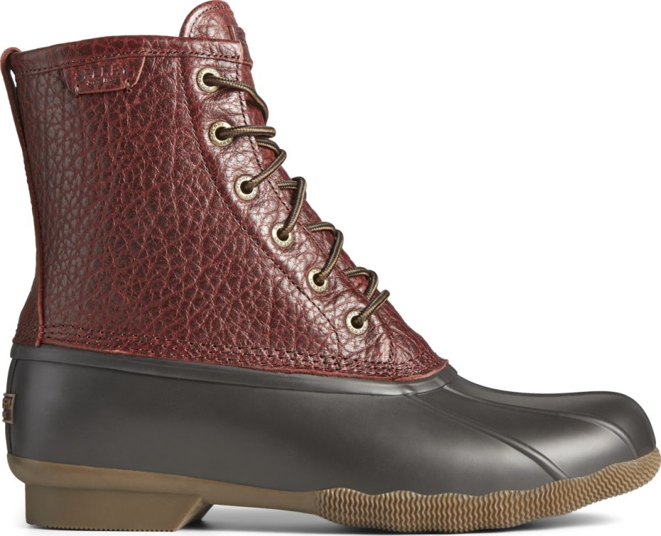 Bota De Pato De Agua Salada Negro Amaretto Sperry