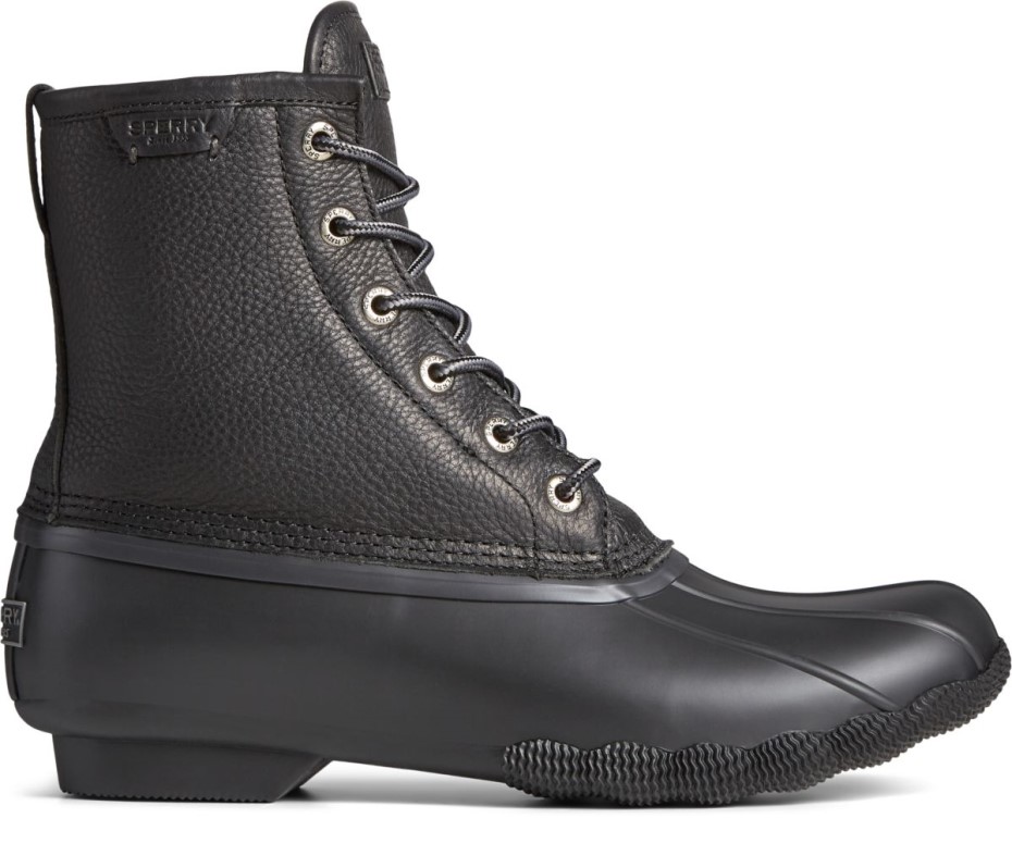Bota De Pato De Agua Salada Negro Sperry