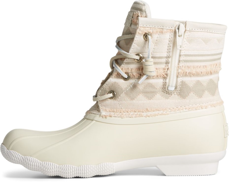 Bota De Pato Con Rayas Texturizadas De Agua Salada Marrón Sperry