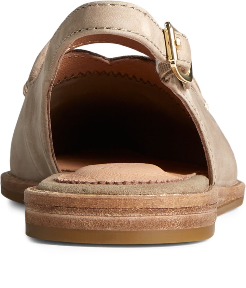 Zapato Destalonado De Piel Saybrook Taupe Sperry