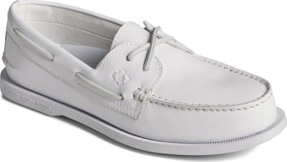 Náutico Con 2 Ojales Original Auténtico Reciclado Blanco Sperry