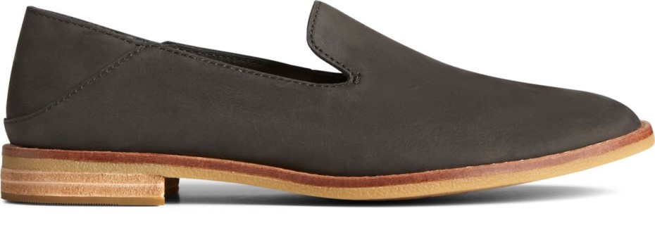 Mocasines De Cuero Seaport Levy Negro Sperry
