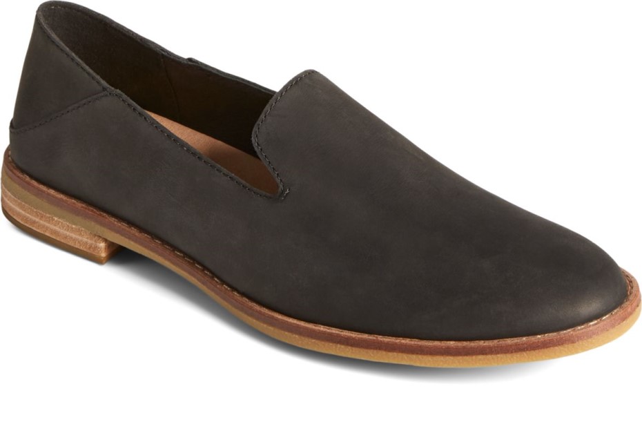 Mocasines De Cuero Seaport Levy Negro Sperry