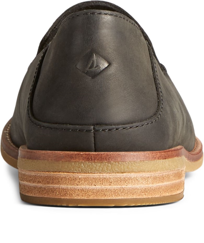 Mocasines De Cuero Seaport Levy Negro Sperry